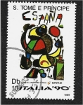 Stamps : Africa : S�o_Tom�_and_Pr�ncipe :  Campeonato Mundial de Fútbol de 1990, Italia. Diseño abstracto, 1982
