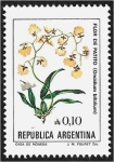 Stamps : America : Argentina :  Flores Flor de Patito (Oncidium bifolium)