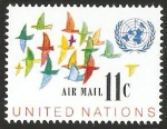 Stamps ONU -  New York - Vuelo de aves