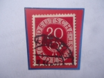 Stamps Germany -  Digitos - Corneta de Correo (Siglo XVIII) - Sello de 20 Pf. año 1951/54