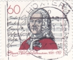 Stamps Germany -  Telemann y portada de la Cantata 