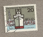 Stamps Germany -  750 años puerto de Hamburgo