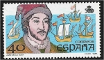 Stamps Spain -  Discovery of America (1987). Juan de la Cosa (1460-1510)