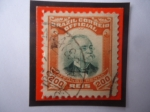 Stamps Brazil -  Alfonso Augusto Moreira Pena (1847-1909)- 6°Presidente del Brasil (1906-1909)- Sello oficial, de 20 