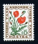 Stamps : Europe : Andorra :  serie- Flores