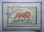 Sellos del Mundo : Africa : Republic_of_the_Congo : Congo,República- Lion (Panthera Lion)- Serie:Animales Salvajes 1972- Sello de 1 Franco de África Cen