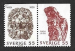 Stamps : Europe : Sweden :  828-829 - Tallas de Madera