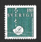Stamps : Europe : Sweden :  1468 - Caracol Planorbis