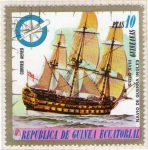 Sellos de Africa - Guinea Ecuatorial -  57  Navio de guerra inglès