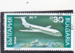 Sellos del Mundo : Europe : Bulgaria : avión DC 9