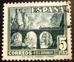 Sellos de Europa - Espaa -  ESPAÑA 1948  Día del sello. Centenario del Ferrocarril