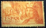 Stamps Spain -  ESPAÑA 1952 V Centenario del nacimiento de Fernando el Católico  Correo aéreo 