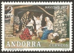 Sellos del Mundo : Europe : Andorra : navidad - el pesebre viviente