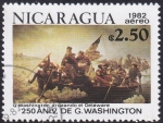 Stamps Nicaragua -  Washington cruzando el Delaware