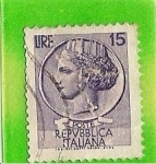 Stamps Italy -  Moneda de Siracusa