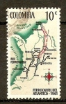 Stamps : America : Colombia :  Mapa