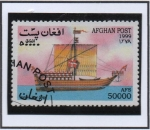 Stamps Afghanistan -  Barcos Antiguos : Barco Wier