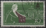 Stamps Germany -  Mujer y estacion d' leipzig