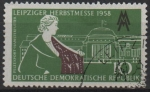 Stamps Germany -  Mujer y estacion d' leipzig