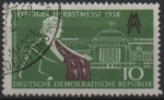 Stamps Germany -  Mujer y estacion d' leipzig