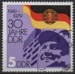 Stamps Germany -  30 años d' DDR