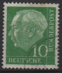 Stamps Germany -  Pres. Theodor Heuss