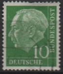 Stamps Germany -  Pres. Theodor heuss