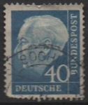 Stamps Germany -  Pres. Theodor Heuss