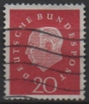 Stamps Germany -  Pres. Theodor Heuss