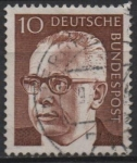 Stamps Germany -  Pres. Gustav Heinemann