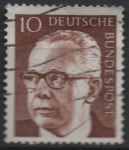 Stamps Germany -  Pres. Gustav Heinemann