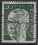 Stamps Germany -  Pres. Gustav Heinemann