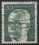 Stamps Germany -  Pres. Gustav Heinemann