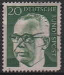 Stamps Germany -  Pres. Gustav Heinemann