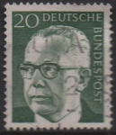 Stamps Germany -  Pres. Gustav Heinemann