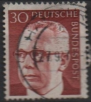 Stamps Germany -  Pres. Gustav Heinemann