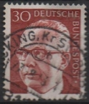 Stamps Germany -  Pres. Gustav Heinemann