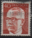 Stamps Germany -  Pres. Gustav Heinemann