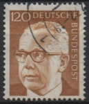 Stamps Germany -  Pres. Gustav Heinemann