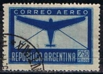 Stamps Argentina -  Avion y sobre