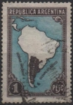 Stamps Argentina -  Mapa