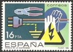 Sellos del Mundo : Europe : Spain : 2734 - Prevención accidentes laborales, riesgo de la electricidad