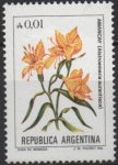 Stamps Argentina -  Alstroemeria