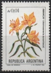 Stamps Argentina -  Alstroemeria