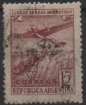 Sellos de America - Argentina -  Avion y Iguazul