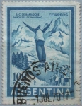 Stamps Argentina -  salto d' Esqui