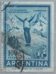 Stamps Argentina -  salto d' Esqui