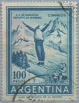 Stamps Argentina -  salto d' Esqui