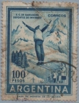 Stamps Argentina -  salto d' Esqui