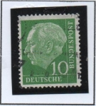 Stamps Germany -  pres. Theodor Heuss